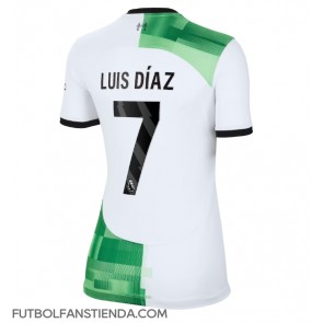 Liverpool Luis Diaz #7 Segunda Equipación Mujer 2023-24 Manga Corta